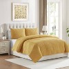 VCNY 3pc Full/Queen Sands Pinsonic Quilt Set Gold: Hypoallergenic Microfiber, Embroidered, Modern Design - 2 of 4