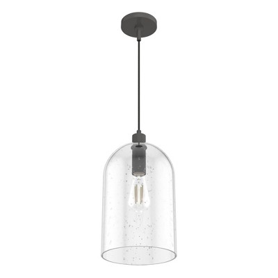Noble Bronze Seeded Glass LED Pendant Light
