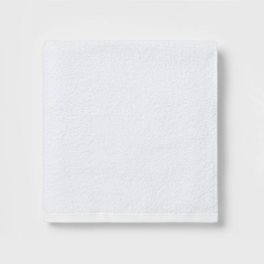 Photos - Towel Oversized Everyday Bath  White - Room Essentials™: 100 Cotton, Midwei