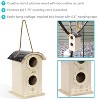 Sunnydaze Wooden Hanging Bungalow Birdhouse 7" - 2 of 4