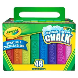 Crayola 48ct Washable Sidewalk Chalk - Bold Colors
