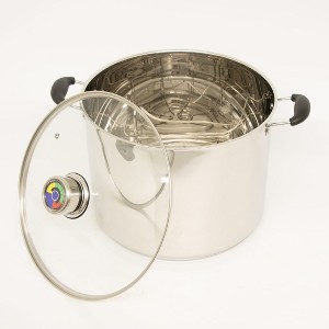 Lehman's 21.5-Quart Water Bath Canner with Pressure Gauge, Durable Stainless Steel Stockpot for Home Canning and Preserving - 1 of 4