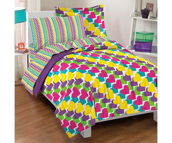Dream Factory Rainbow Mini Bed in a Bag - Yellow (Twin)
