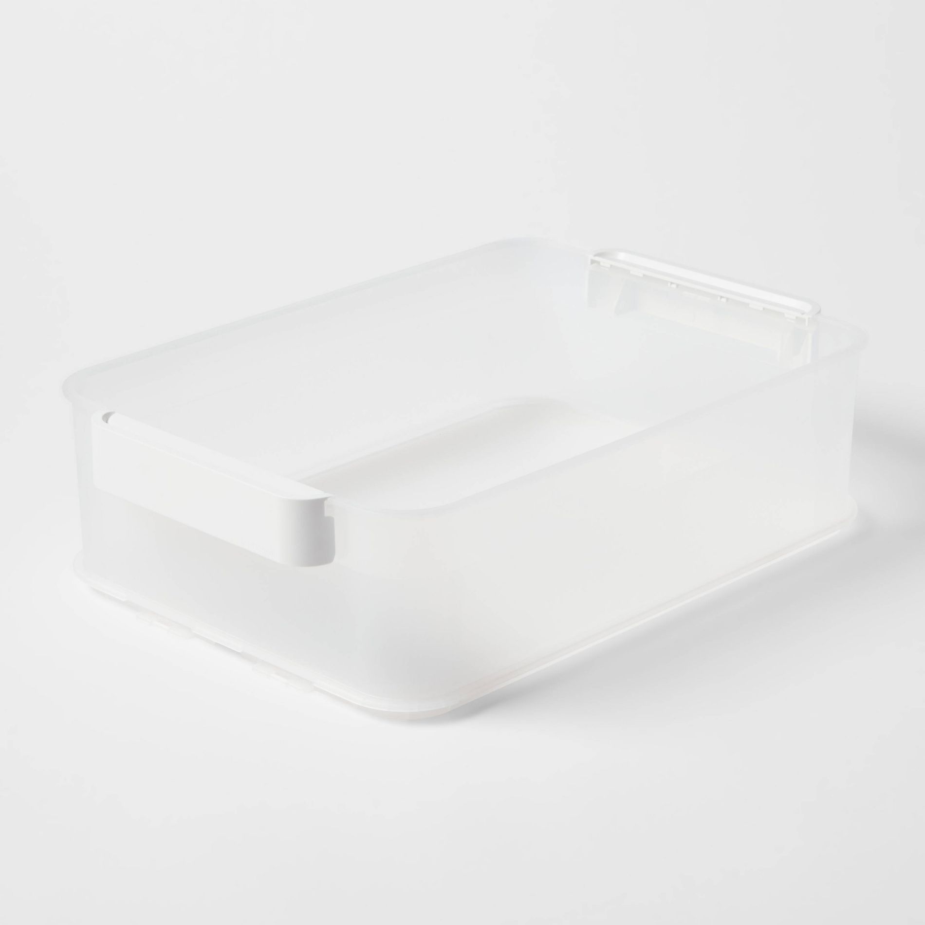 Click in Place 10qt Clear Plastic Storage Bin with White Latch for Home and Office Organization - Brightroom™​