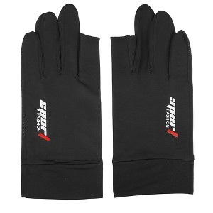 Unique Bargains New Ice Silk Riding Gloves Liners Black 1 Pair - 1 of 4