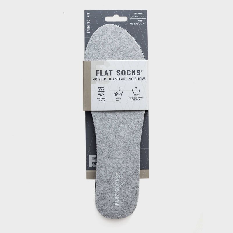 FLAT SOCKS No Show Cushioned Socks - Gray, 1 of 8
