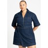 ELOQUII Women's Plus Size Denim Collared Wrap Romper - 4 of 4