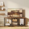 Itopfox TV Stand for 55 Inch TV, Entertainment Center with 3-Tier Open Shelves, TV Console Table for Living Room, Bedroom, Rustic Brown - 2 of 4