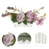 Unique Bargains Women's Durable Simulated Flowers Hair Clip Comb 1 Pc - 3 of 4