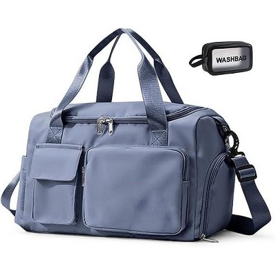 Small Gym Bag for Women, Travel Duffle Bag Carry On Weekender Bag with Shoe Compartment