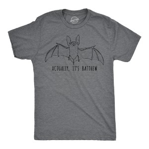 Mens Funny T Shirts Actually Its Batthew Sarcastic Bat Graphic Tee For Men - Crazy Dog Men's T Shirt - 1 of 4