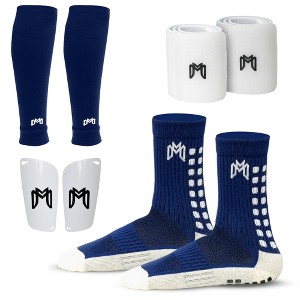 MediCaptain Elite Bundle - Includes Grip Socks, Shin Guards, Pre-Cut Sock Sleeves, and Shin Guard Straps - 1 of 4