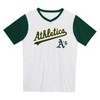 MLB Oakland Athletics Boys' Pinstripe Pullover Jersey - 2 of 3