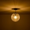 Rennnsan Bravaen 11" W 1 - Light Globe Glass Modern Dimmable Flush Mount in Black - 3 of 4