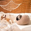 Boersma Handmade Wool Cat Cave Bed – Natural Felt Hideaway House for Indoor Cats & Kittens, Breathable Warm Cozy Pet Bed - 2 of 4