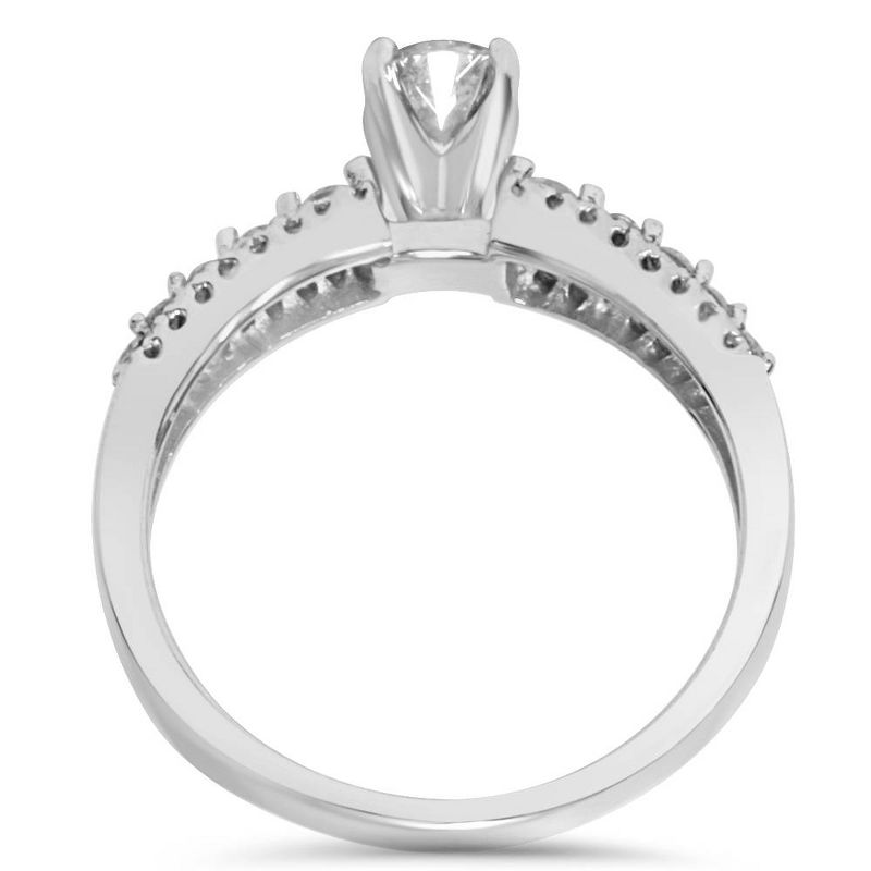 Pompeii3 5/8ct Pave Diamond Engagement Ring 14K White Gold, 2 of 5