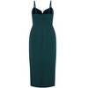 Women's Plus Size Sassy V Neck Midi Dress - emerald | CITY CHIC - 4 of 4