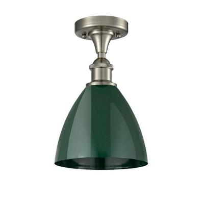 Plymouth Dome - 1 Light Semi-Flush Mount In Industrial Style-11.25 Inches Tall and 7.5 Inches Wide