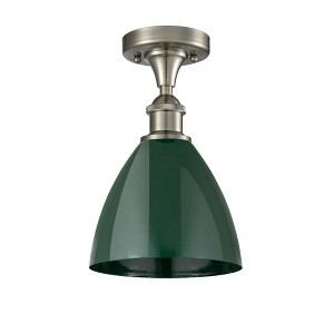 Plymouth Dome - 1 Light Semi-Flush Mount In Industrial Style-11.25 Inches Tall and 7.5 Inches Wide - 1 of 1