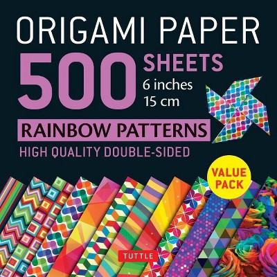 Origami Paper 500 Sheets Rainbow Patterns 6 (15 CM) - by  Tuttle Publishing (Loose-Leaf)