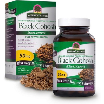 Nature's Answer Black Cohosh Root Vegetarian Capsules 50mg, 90 Ct