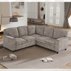 81" Chenille Convertible L-Shaped Sleeper Sectional Sofa with Pull-Out Bed, Storage Seat, USB & Type-C Charging Ports, Cup Holders - 2 of 4