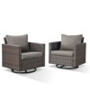 Outdoor Patio Swivel Chair Glider Chair with Removable Cushions for Porch - 3 of 4