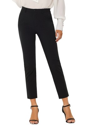 Allegra K Women's Plaid High Waist Elastic Back Office Work Ankle Pants :  Target