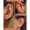 14K Gold Plated Flat Back Stud Earrings - Surgical Steel Screw Back, Hypoallergenic for Sensitive Ears - 2 of 4