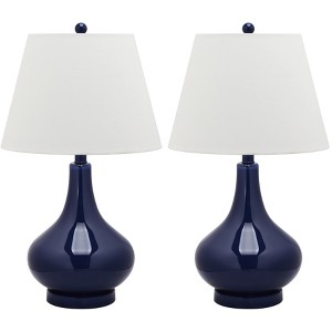 Amy Gourd Glass Table Lamp (Set of 2) - 24" Height - LIT4087 - Safavieh - 1 of 4