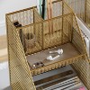 Martha Stewart 7-Slot Metal Mesh Desktop Organizer Gold: Office Desk Organization Set, Metal Drawer Organizers - image 3 of 4