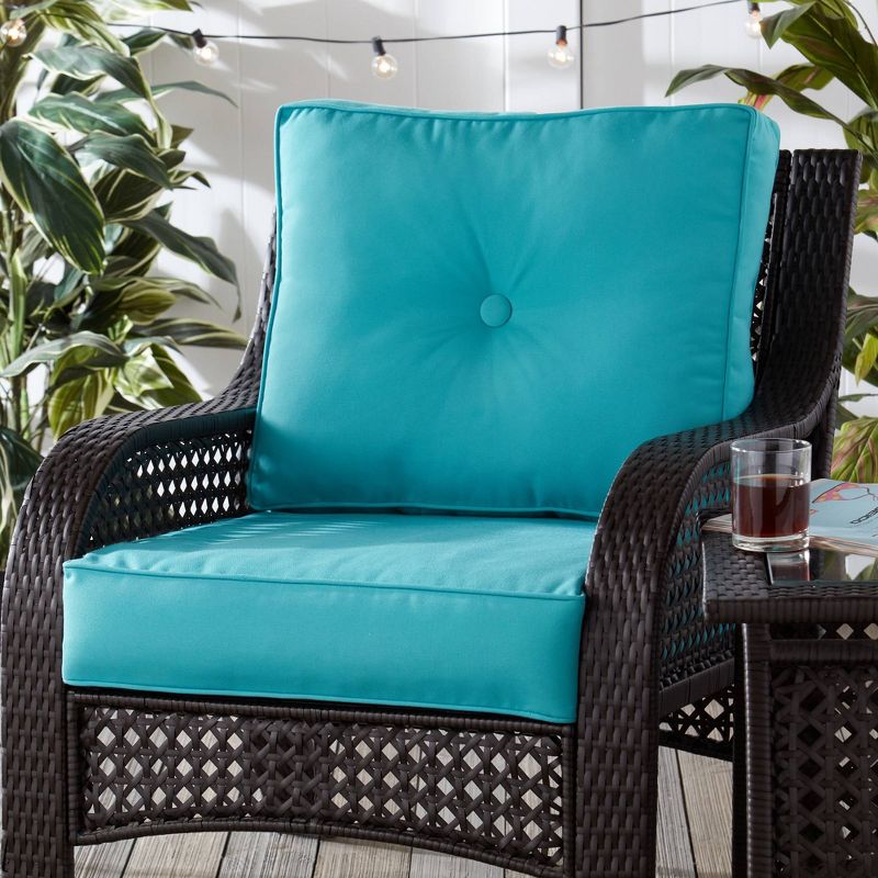 2pc Sunbrella Outdoor Deep Seat Cushion Set - Kensington Garden, 3 of 8