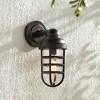 John Timberland Marlowe Industrial Outdoor Wall Light Fixture Galvanized Metal Cage 13 1/4" Clear Glass for Post Exterior Barn Deck House Porch Yard - 2 of 4