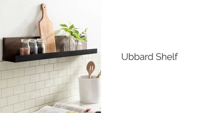 Walnut Brown and Black Wood Floating Wall Shelf with Lip, 30x4