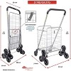 Stair Climber Cruiser Cart Shopping Grocery Rolling Folding Laundry Basket on Wheels Foldable Utility Trolley Compact Lightweight Collapsible - image 3 of 4