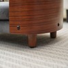 SEVOBAL Pet Beds Scandinavian Style Elevated Dog Sofa with Solid Wood Legs and Walnut Bent Wood Back for Bedroom, Gray, 21.2"*17"*8.7" - 3 of 4