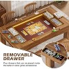 PAKASEPT 55.9" Board Game Table with Removable Table Top, Seats 4 to 6 Players with 43.3in x 26in Play Area, with LED Lights, Detachable Hobby Tray - 3 of 4