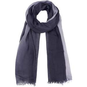 INSPIRE CHIC Women's Gradient Color Ombre Cotton Linen Soft Hijab Head Scarves 1Pc - 1 of 4