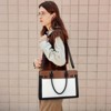 3pc Sets Laptop Tote Bag for Women 15 Inch Work Bag Business Computer Briefcase Waterproof Leather Laptop - 4 of 4