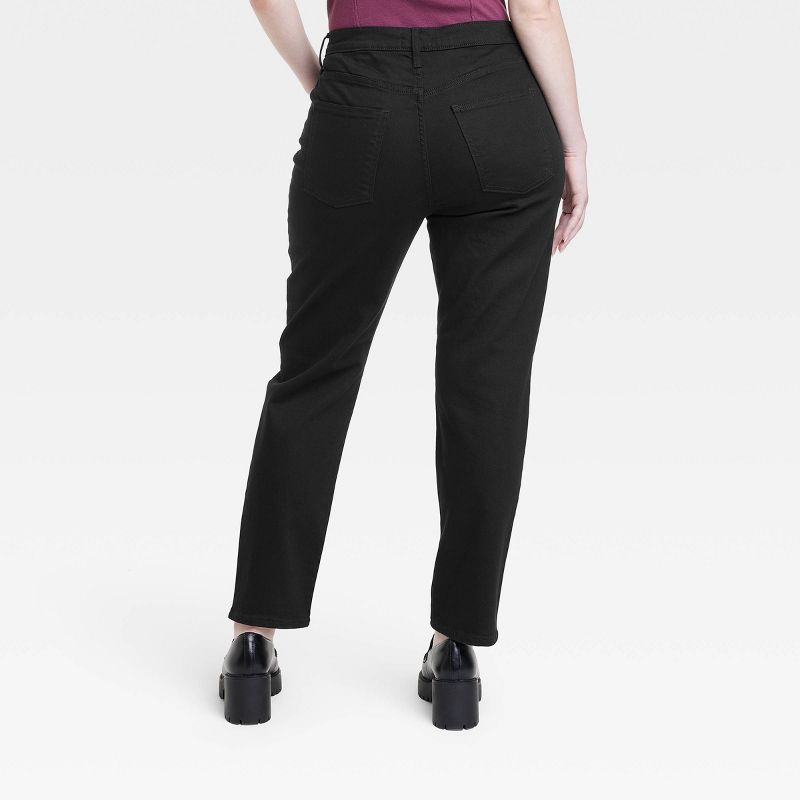 Women's High-Rise 90's Slim Straight Jeans - Universal Thread™ Black, 6 of 8