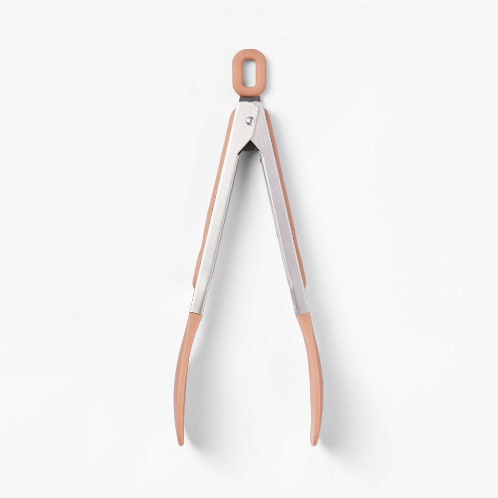 Photos - Other Accessories Silicone and Stainless Steel Mini Tong Terracotta Orange - Figmint™
