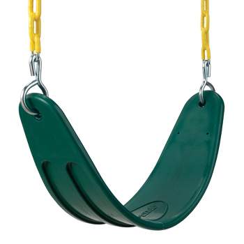 Gorilla Playsets Extreme-Duty Swing Belt - Green w/ Yellow Chains