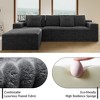 104" Cloud Corduroy Upholstered Modular L-Shaped Sectional Sofa with Chaise, Deep Seats, No Assembly - 4 of 4
