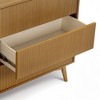 Tremolo Modern Boho 6-Drawer Dresser with Solid Wood & Contemporary Fluted Fronts - Teamson Home - 4 of 4