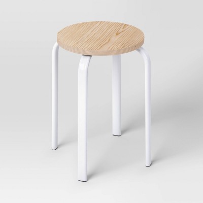 Stackable Accent Stool White - Room Essentials™