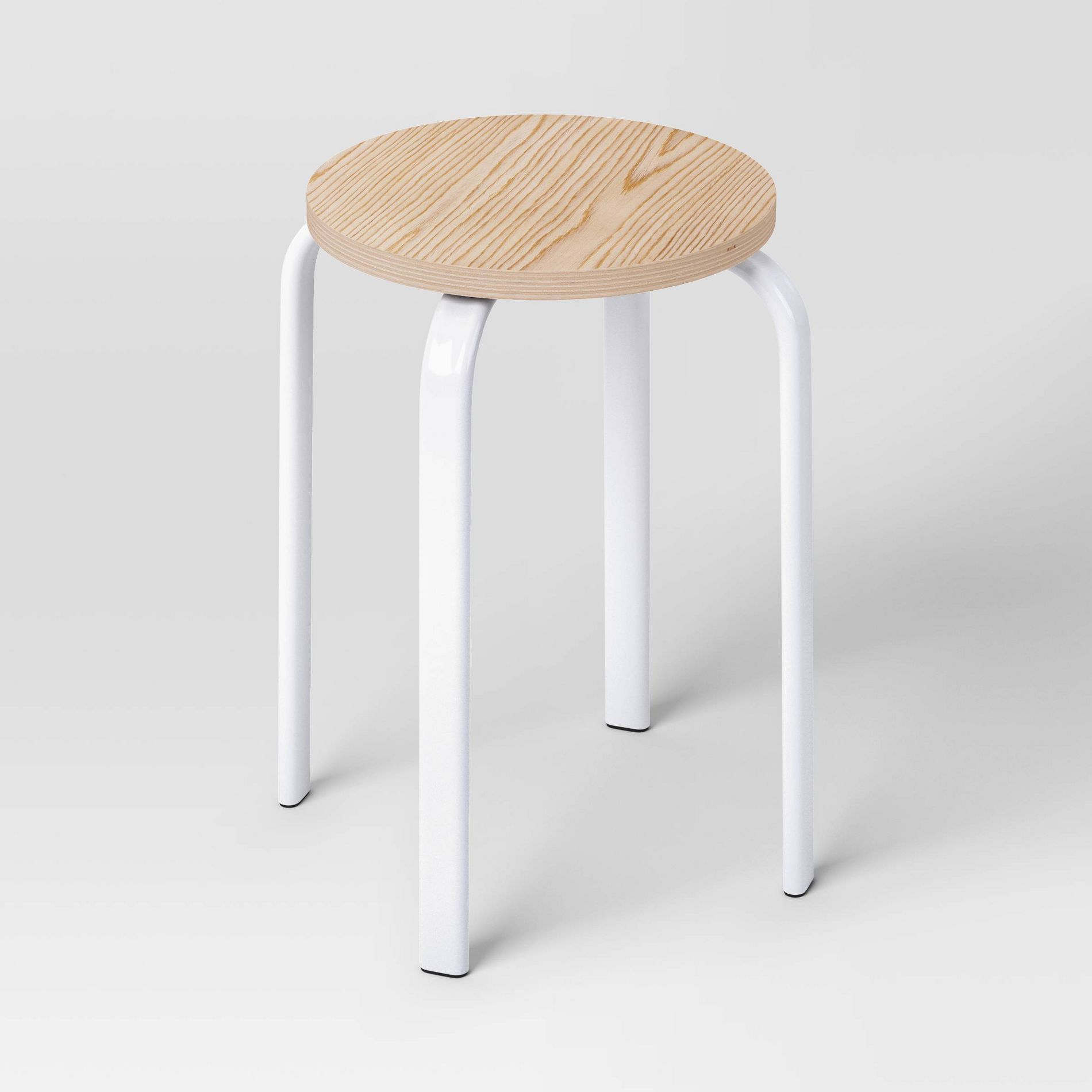 Stackable Dorm Accent Stool White - Room Essentials™