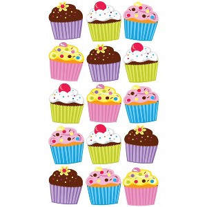 Sticko Stickers - Vellum & Glitter Bright Cupcakes, 12pcs - 1 of 1