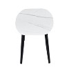 HomeRoots 43" White and Black Faux Marble And Steel Coffee Table - 4 of 4
