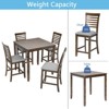 VYNXARIA 5 Piece Dining Table Set,Wooden Dining Square Table,Kitchen Table Set with Square Table and 4 Upholstered Chairs - 4 of 4