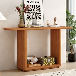 NicBex Minimalist Elegant Console Table with U-Base Design,Curved Corners Entryway Table for Living Room,Hallway - 1 of 4